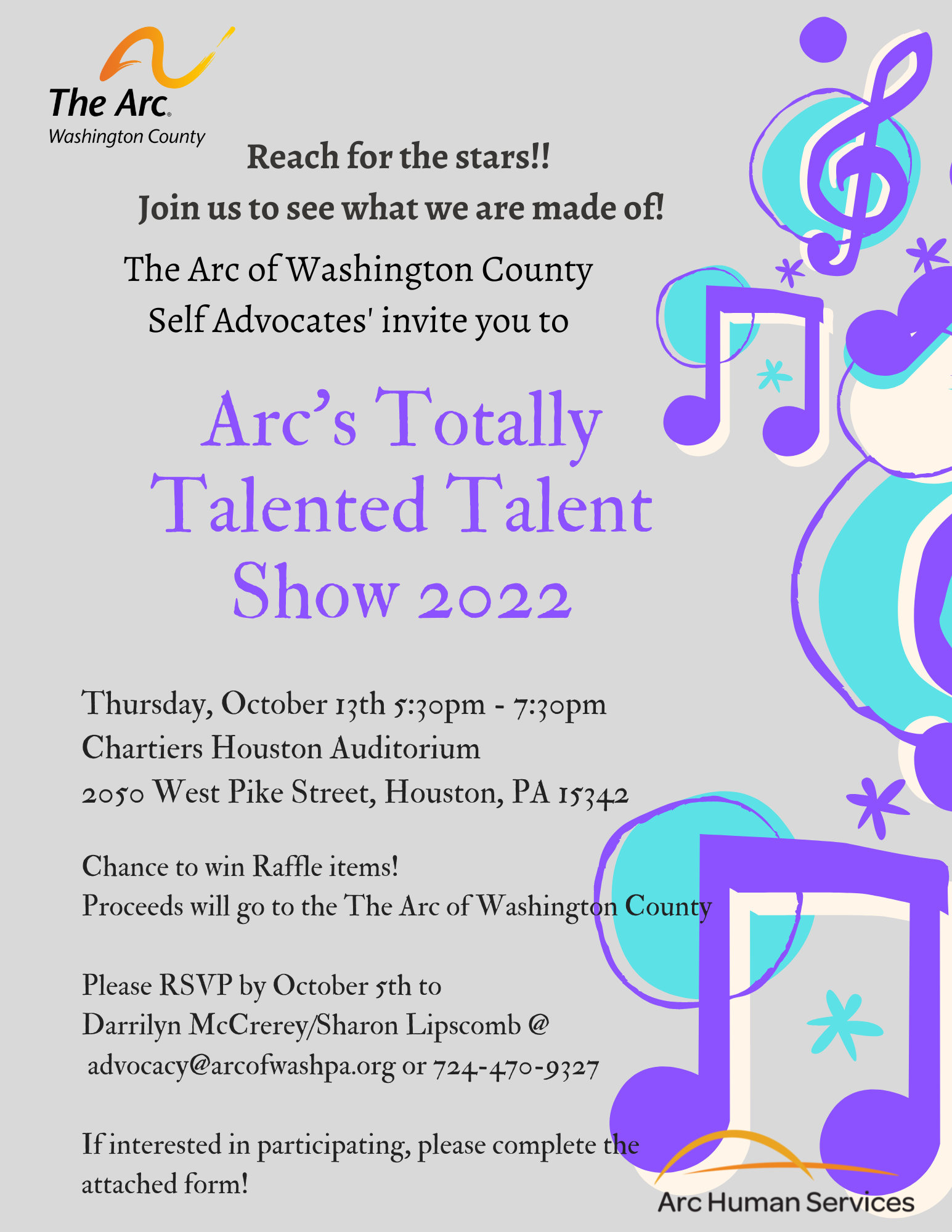 Arc's Totally Talented Talent Show - Arc Human Services