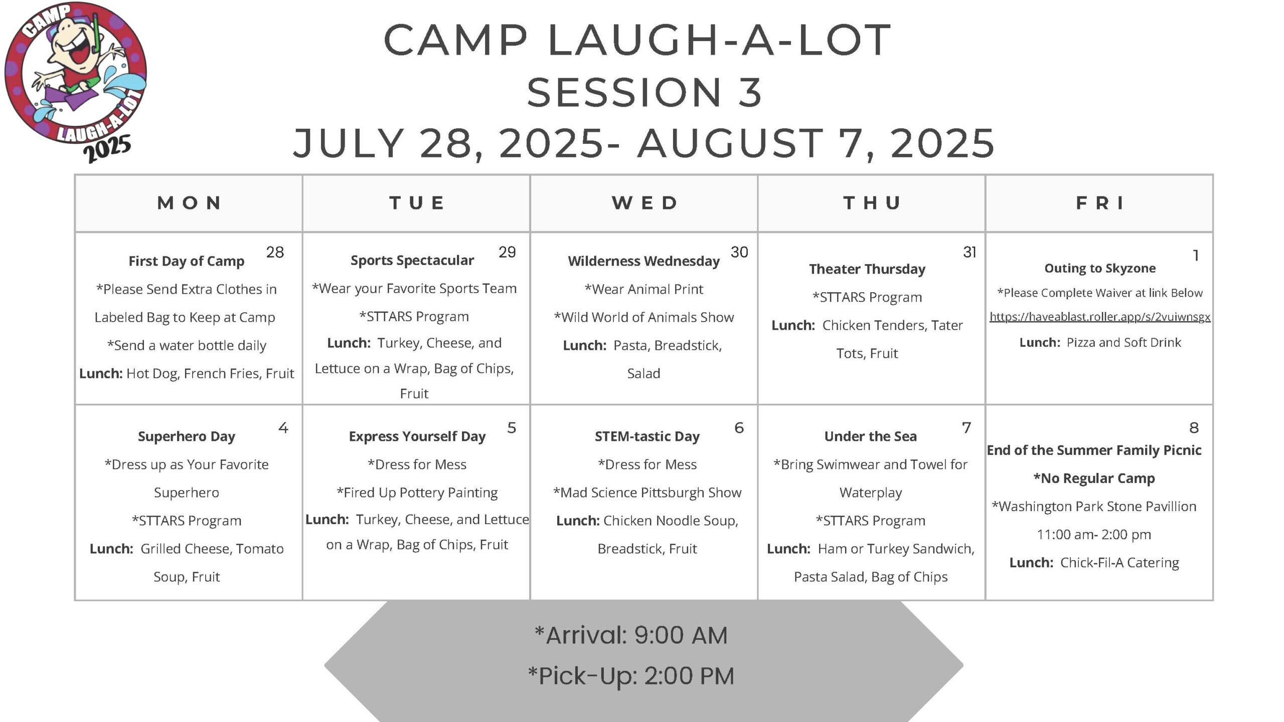 Session 1 Schedule